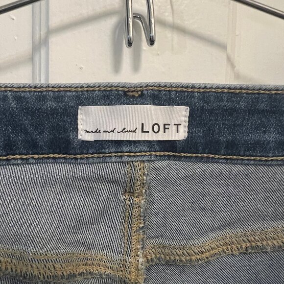 SALE!!!  Loft Skinny ankle ripped edge hi rise button fly jeans size 29/8 - Picture 10 of 10